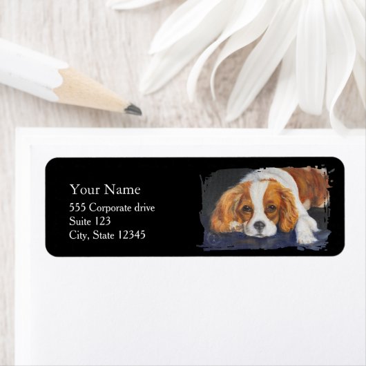 king Charles spaniel  Return Address Labels (Insitu)