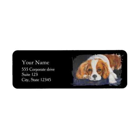 king Charles spaniel  Return Address Labels (Vorne)