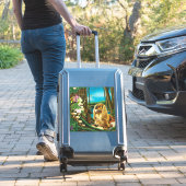 King Charles Spaniel Sprite Fantasy Aufkleber (Koffer Insitu)