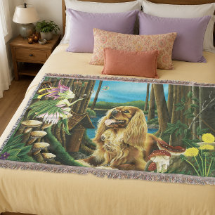 King Charles Spaniel Sprite Fantasy Decke