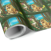 King Charles Spaniel Sprite Fantasy Geschenkpapier (Rolleneckpunkt)
