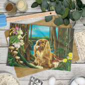 King Charles Spaniel Sprite Fantasy Geschirrtuch