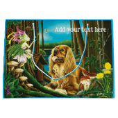 King Charles Spaniel Sprite Fantasy Große Geschenktüte (Vorderseite)