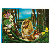 King Charles Spaniel Sprite Fantasy Große Geschenktüte (Rückseite)