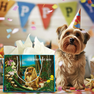 King Charles Spaniel Sprite Fantasy Große Geschenktüte
