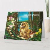 King Charles Spaniel Sprite Fantasy Karte (Vorderseite)