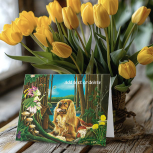 King Charles Spaniel Sprite Fantasy Karte