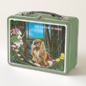 King Charles Spaniel Sprite Fantasy Metall Brotdose (Vorderseite)