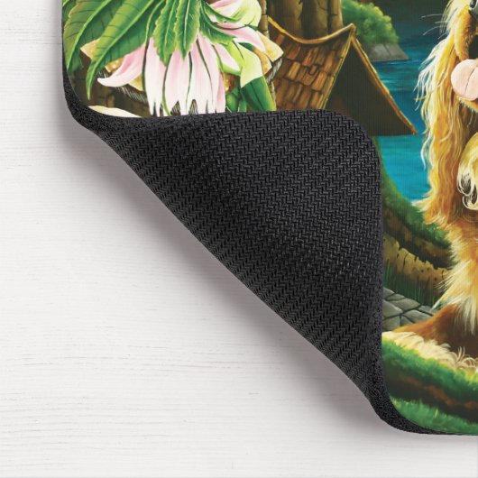 King Charles Spaniel Sprite Fantasy Mousepad (Ecke)