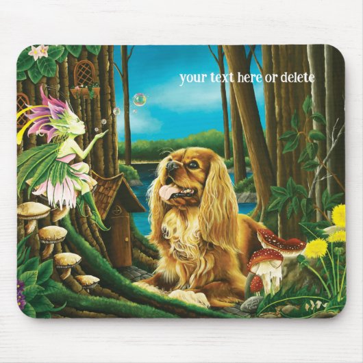 King Charles Spaniel Sprite Fantasy Mousepad (Vorne)
