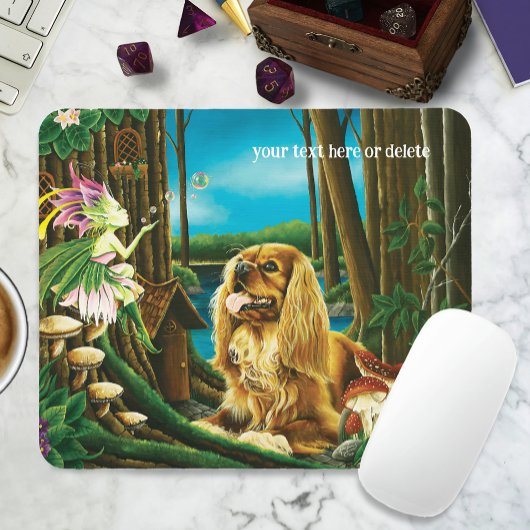 King Charles Spaniel Sprite Fantasy Mousepad