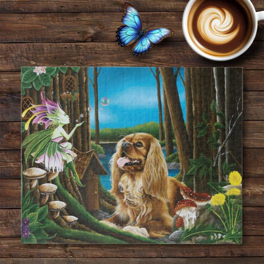 King Charles Spaniel Sprite Fantasy Puzzle