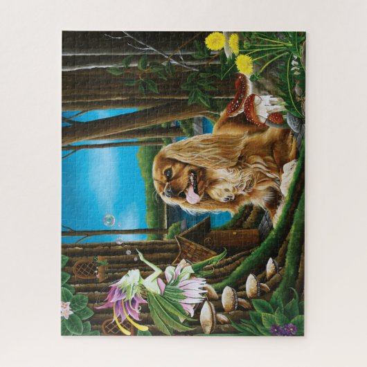 King Charles Spaniel Sprite Fantasy Puzzle (Vertikal)