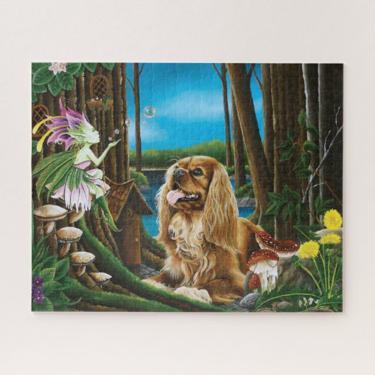 King Charles Spaniel Sprite Fantasy Puzzle (Horizontal)