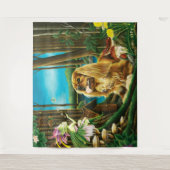 King Charles Spaniel Sprite Fantasy Wandteppich (Vorderseite)