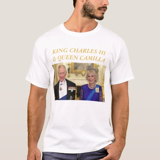 King Charles Third & Queen Camilla T-Shirt (Vorderseite)