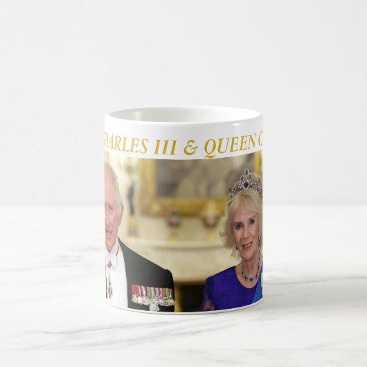 King Charles Third und Queen Camilla Kaffeetasse (Mittel)