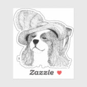 King Charles und Extravagant Hat Aufkleber (Blatt)