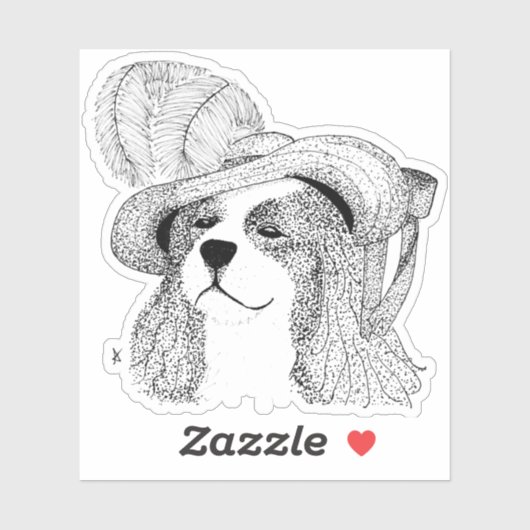 King Charles und Extravagant Hat Aufkleber (Blatt)