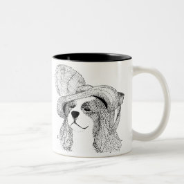 King Charles und Extravagant Hat Zweifarbige Tasse