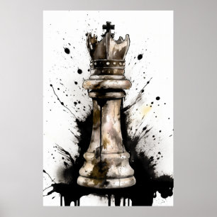 King Chess Piece Gemälde Poster