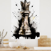 King Chess Piece Gemälde Poster (Küche)