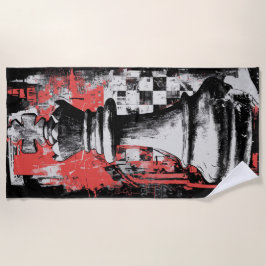 King Chess Piece Urban Grunge Strandtuch