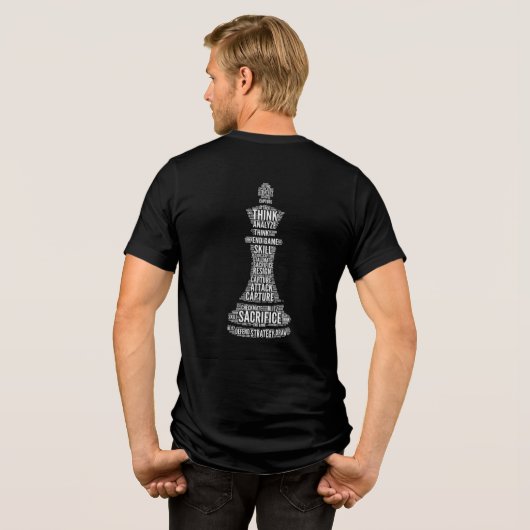 king chess printed Tri-Blend shirt (Rückseite voll)