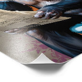 King Chimp Realismus trifft Pop Art Majestic Fotodruck (Ecke)