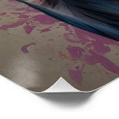 King Chimpanzee in Vibrant Pop Art Style" - Abstra Poster (Ecke)