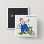 King Christie & GW Bridge Funny Button (Vorne & Hinten)