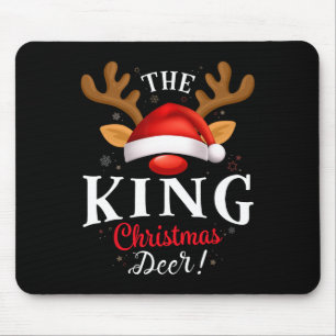 King Christmas Deer Pjs Xmas Familie Matching Mousepad