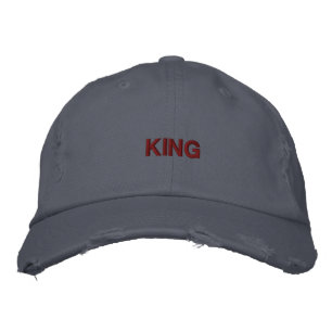 KING Cinnamon Text Farbe gedruckt Schottland Blau Bestickte Baseballkappe