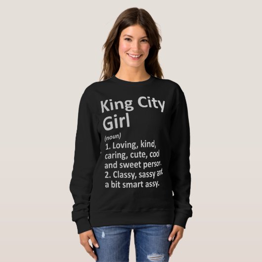 King City Girl oder Oregon Funny City Zuhause Root Sweatshirt (Vorne ganz)