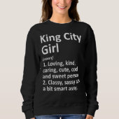 King City Girl oder Oregon Funny City Zuhause Root Sweatshirt (Vorderseite)