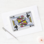 King Clovers (Clubs) spielen Kartenkleber Rechteckiger Aufkleber (Umschlag)