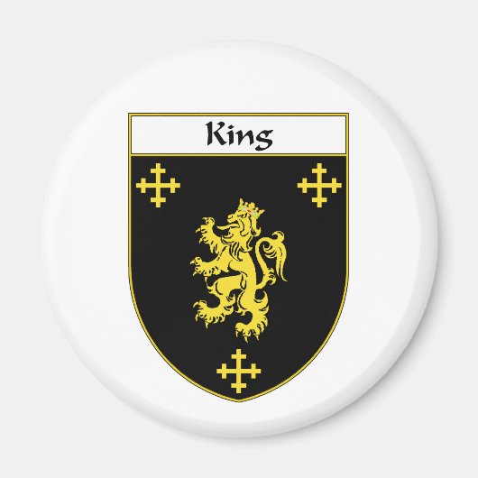 King Coat of Arms/Familienwappen Magnet (Vorne)