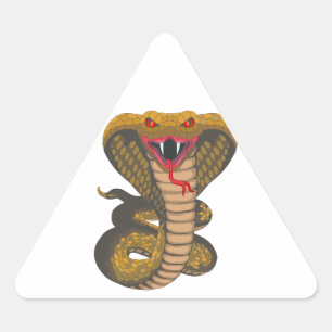 King Cobra Dreieckiger Aufkleber