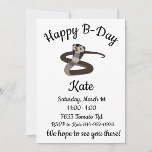 King Cobra Happy B-Day Einladung