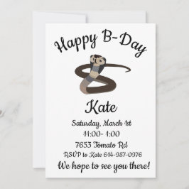 King Cobra Happy B-Day Einladung