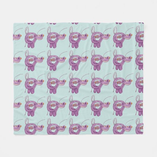 King Cobra Snake Rock Klettern Fleecedecke (Vorderseite (Horizontal))