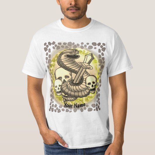 King Cobra Sword Skull T-Shirt (Vorderseite)