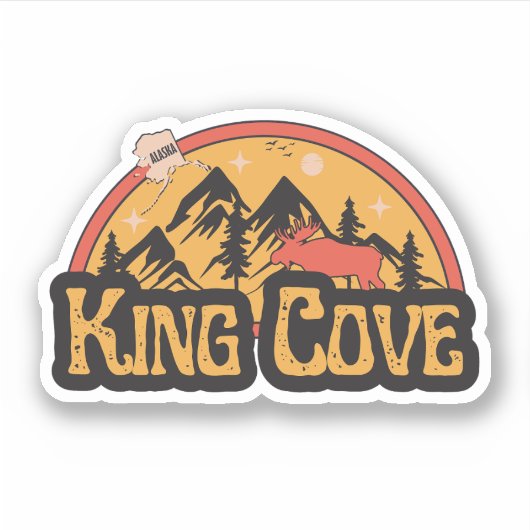 King Cove, Alaska Sticker (Vorderseite)