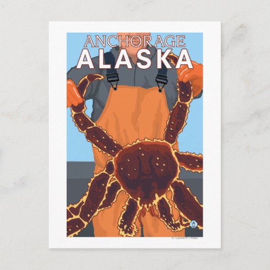 King Crab Fisherman - Anchorage, Alaska Postkarte (Vorderseite)