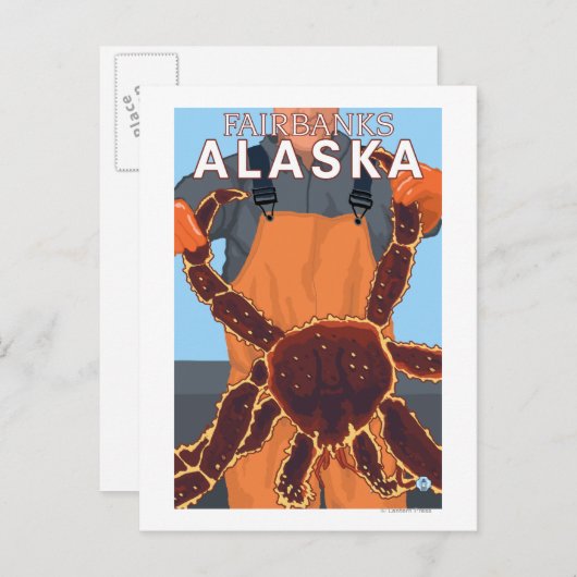 King Crab Fisherman - Fairbanks, Alaska Postkarte (Vorne/Hinten)