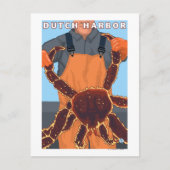 King Crab Fisherman - Holländischer Hafen, Alaska Postkarte (Vorderseite)