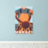 King Crab Fisherman - Pike Place Market, Seattle Leinwanddruck (Insitu (Holzboden))