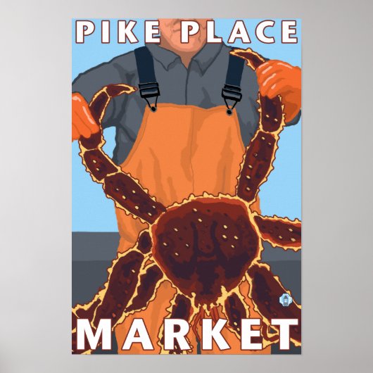 King Crab Fisherman - Pike Place Market, Seattle Poster (Vorne)