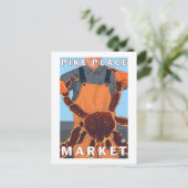 King Crab Fisherman - Pike Place Market, Seattle Postkarte (Stehend Vorderseite)