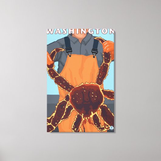 King Crab Fisherman - Washington Leinwanddruck (Vorderseite)